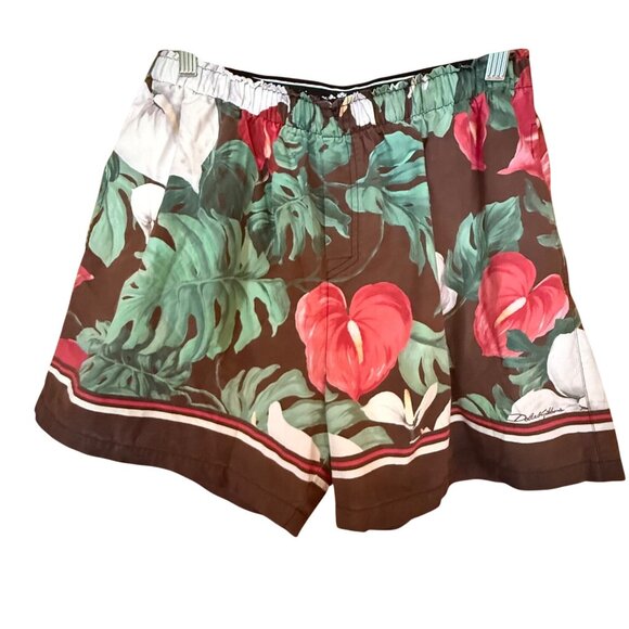 Dolce & Gabbana Floral Print Mid-Length Men’s Swim Shorts US Size S - Picture 2 of 16